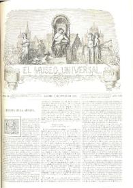 Portada:El museo universal. Núm. 23, Madrid 6 de junio de 1869, Año XIII