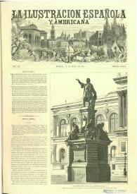 Portada:La Ilustración española y americana. Año XIX. Núm. 28. Madrid, 30 de julio de 1875