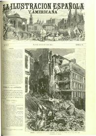 Portada:La Ilustración española y americana. Año XXII. Núm. 20. Madrid, 30 de mayo de 1878