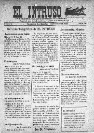 Portada:El intruso. Tri-Semanario Joco-serio netamente independiente. Tomo I, núm. 76, jueves 22 de septiembre de 1921