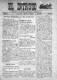 Portada:El intruso. Tri-Semanario Joco-serio netamente independiente. Tomo I, núm. 80, sábado 1 de octubre de 1921