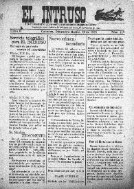 Portada:El intruso. Tri-Semanario Joco-serio netamente independiente. Tomo II, núm. 114, martes 20 de diciembre de 1921