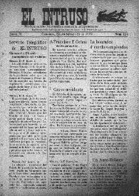 Portada:El intruso. Tri-Semanario Joco-serio netamente independiente. Tomo II, núm. 128, sábado 21 de enero de 1922