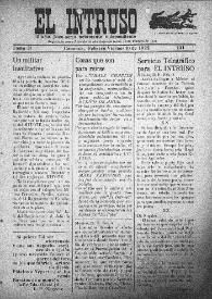 Portada:El intruso. Diario Joco-serio netamente independiente. Tomo II, núm. 141, viernes 10 de febrero de 1922