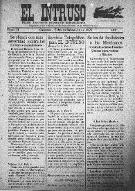 Portada:El intruso. Diario Joco-serio netamente independiente. Tomo II, núm. 142, sábado 11 de febrero de 1922