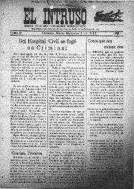 Portada:El intruso. Diario Joco-serio netamente independiente. Tomo II, núm. 157, miércoles 1 de marzo de 1922