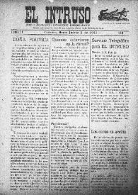 Portada:El intruso. Diario Joco-serio netamente independiente. Tomo II, núm. 158, jueves 2 de marzo de 1922