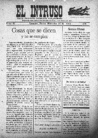 Portada:El intruso. Diario Joco-serio netamente independiente. Tomo II, núm. 175, miércoles 22 de marzo de 1922