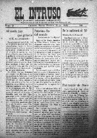 Portada:El intruso. Diario Joco-serio netamente independiente. Tomo II, núm. 183, viernes 31 de marzo de 1922