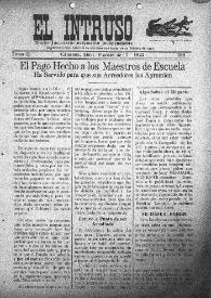 Portada:El intruso. Diario Joco-serio netamente independiente. Tomo II, núm. 189, viernes 7 de abril de 1922