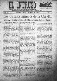 Portada:El intruso. Diario Joco-serio netamente independiente. Tomo II, núm. 191, domingo 9 de abril de 1922