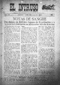 Portada:El intruso. Diario Joco-serio netamente independiente. Tomo III, núm. 205, miércoles 26 de abril de 1922