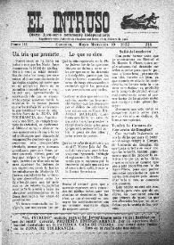 Portada:El intruso. Diario Joco-serio netamente independiente. Tomo III, núm. 216, miércoles 10 de mayo de 1922