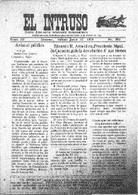 Portada:El intruso. Diario Joco-serio netamente independiente. Tomo III, núm. 243, sábado 10 de junio de 1922