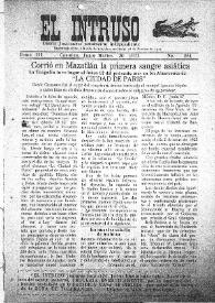 Portada:El intruso. Diario Joco-serio netamente independiente. Tomo III, núm. 251, martes 20 de junio de 1922