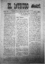 Portada:El intruso. Diario Joco-serio netamente independiente. Tomo III, núm. 256, domingo 25 de junio de 1922