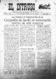 Portada:El intruso. Diario Joco-serio netamente independiente. Tomo III, núm. 270, miércoles 12 de julio de 1922