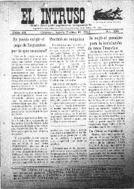 Portada:El intruso. Diario Joco-serio netamente independiente. Tomo III, núm. 296, viernes 11 de agosto de 1922