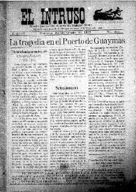 Portada:El intruso. Diario Joco-serio netamente independiente. Tomo IV, núm. 303, sábado 19 de agosto de 1922