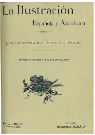 Portada:La Ilustración española y americana. Año XL. Núm. 3. Madrid, 22 de enero de 1896