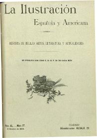 Portada:La Ilustración española y americana. Año XL. Núm. 37. Madrid, 8 de octubre de 1896