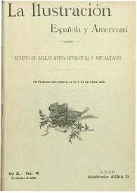 Portada:La Ilustración española y americana. Año XL. Núm. 40. Madrid, 30 de octubre de 1896