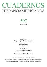 Portada:Cuadernos Hispanoamericanos. Núm. 597, marzo 2000