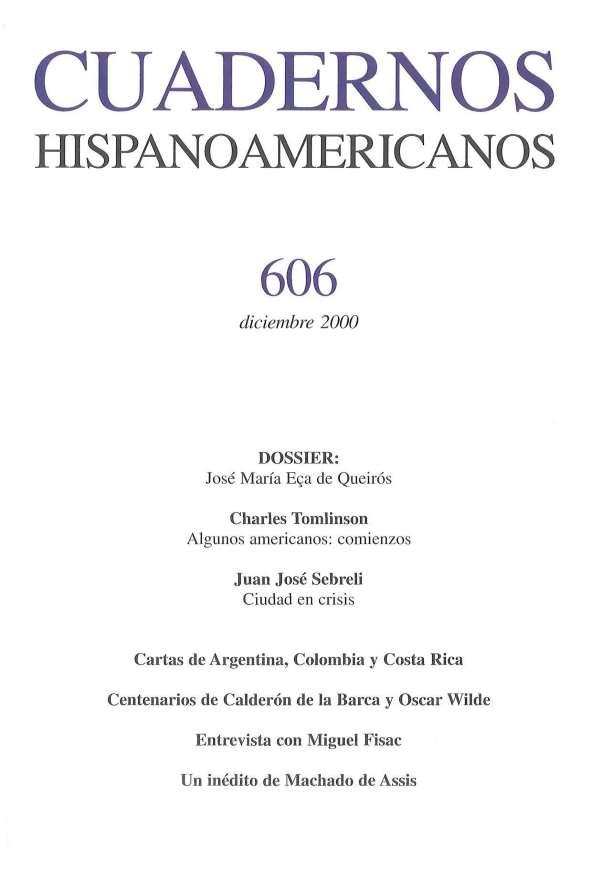 Cuadernos Hispanoamericanos. Núm. 606, diciembre 2000 | Biblioteca Virtual Miguel de Cervantes