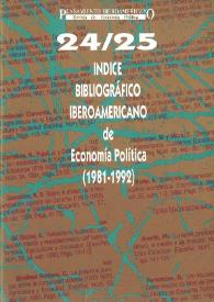 Portada:Pensamiento iberoamericano. Núm. 24-25, julio 1993 - junio 1994