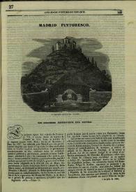 Portada:Semanario pintoresco español. Tomo II, Núm. 27, 5 de julio de 1840