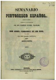 Portada:Semanario pintoresco español. Tomo I, Nueva época, Núm. 1, enero de 1846