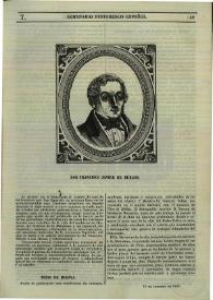 Portada:Semanario pintoresco español. Núm. 7,  13 de febrero de 1848