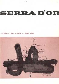 Portada:Serra d'Or. Any IV, núm. 4, abril 1962