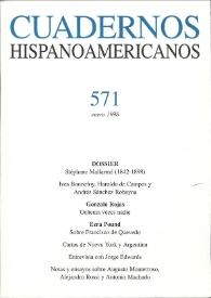 Portada:Cuadernos Hispanoamericanos. Núm. 571, enero 1998