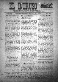 Portada:El intruso. Diario Joco-serio netamente independiente. Tomo IV, núm. 333, domingo 24 de septiembre de 1922