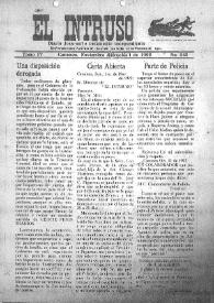 Portada:El intruso. Diario Joco-serio netamente independiente. Tomo IV, núm. 365, miércoles 1 de noviembre de 1922