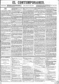Portada:El Contemporáneo. Año II, núm. 108, sábado 27 de abril de 1861