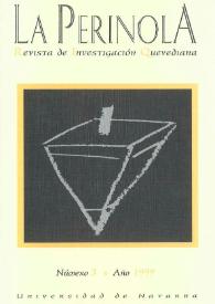 Portada:La Perinola : revista de investigación quevediana. Núm. 3, 1999