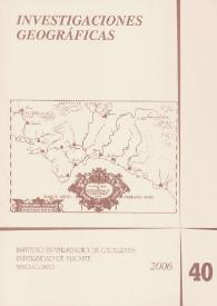 Investigaciones Geográficas. Núm. 40, 2006 | Biblioteca Virtual Miguel de Cervantes