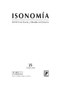Portada:Isonomía : Revista de Teoría y Filosofía del Derecho. Núm. 25, octubre 2006
