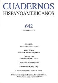 Portada:Cuadernos Hispanoamericanos. Núm. 642, diciembre 2003
