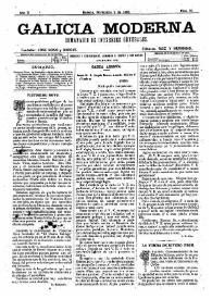 Portada:Galicia Moderna. Núm. 80, 7 de noviembre de 1886
