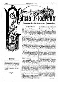 Portada:Galicia Moderna. Núm. 145, 5 de febrero de 1888