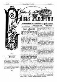Portada:Galicia Moderna. Núm. 197, 10 de febrero de 1889