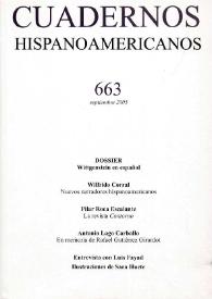 Portada:Cuadernos Hispanoamericanos. Núm. 663, septiembre 2005