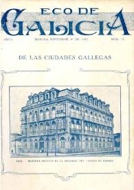 Portada:Eco de Galicia (A Habana, 1917-1936) [Reprodución]. Núm. 10 setembro 1917