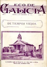 Portada:Eco de Galicia (A Habana, 1917-1936) [Reprodución]. Núm. 25 decembro 1917