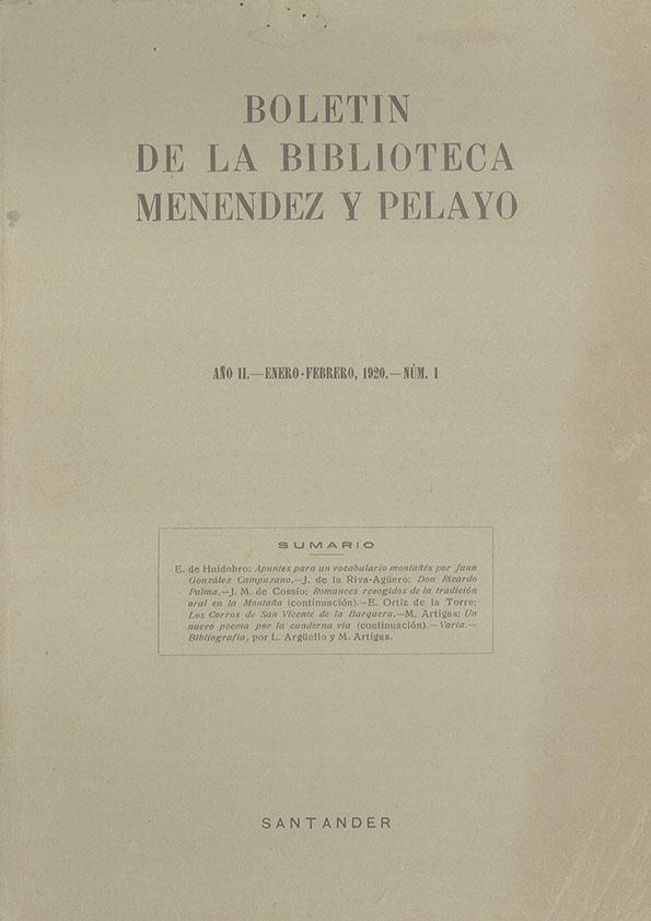 Boletín de la Biblioteca de Menéndez Pelayo. 1920 | Biblioteca Virtual Miguel de Cervantes