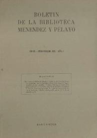 Portada:Boletín de la Biblioteca de Menéndez Pelayo. 1921