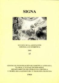 Portada:Signa : revista de la Asociación Española de Semiótica. Núm. 17, 2008